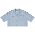 Women's Vintage Wash Boxy Cropped Shirt