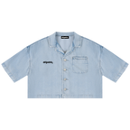 Women's Vintage Wash Boxy Cropped Shirt