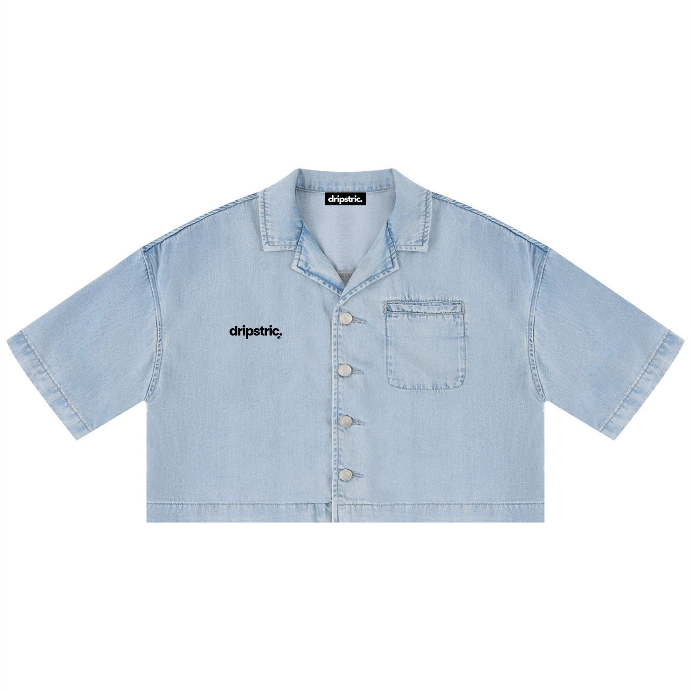 Women's Vintage Wash Boxy Cropped Shirt