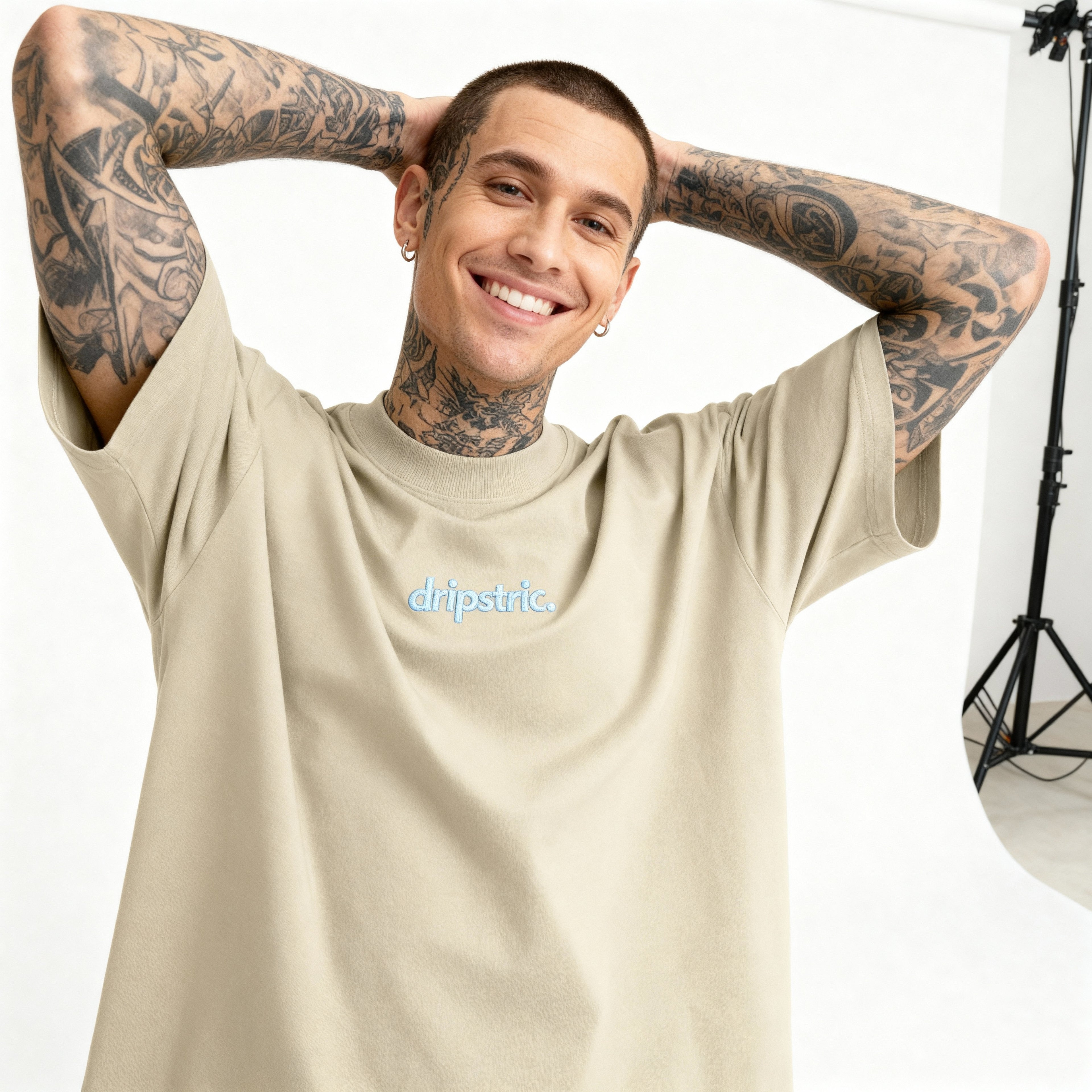 Embroidered Logo Oversize Tee