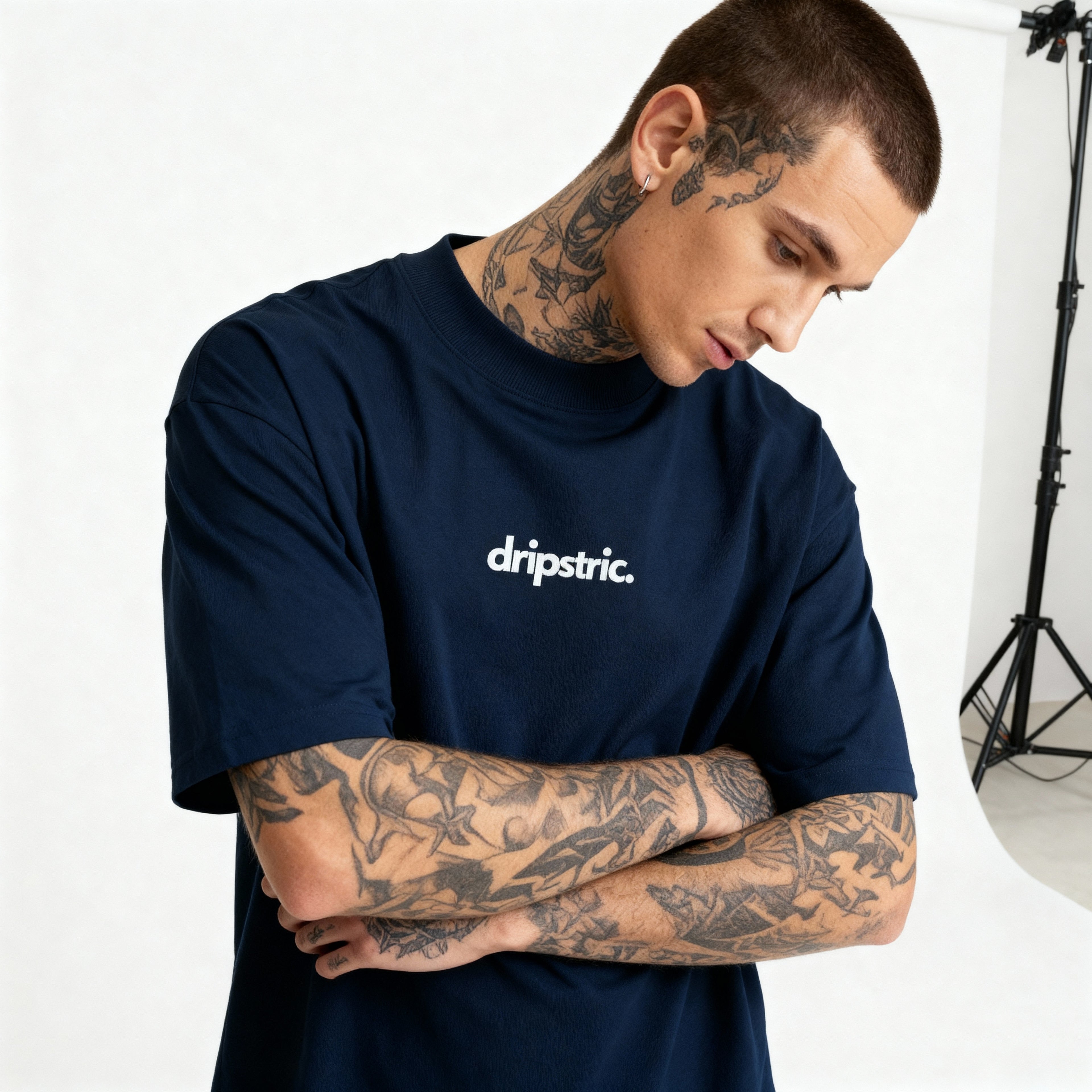 Embroidered Logo Oversize Tee