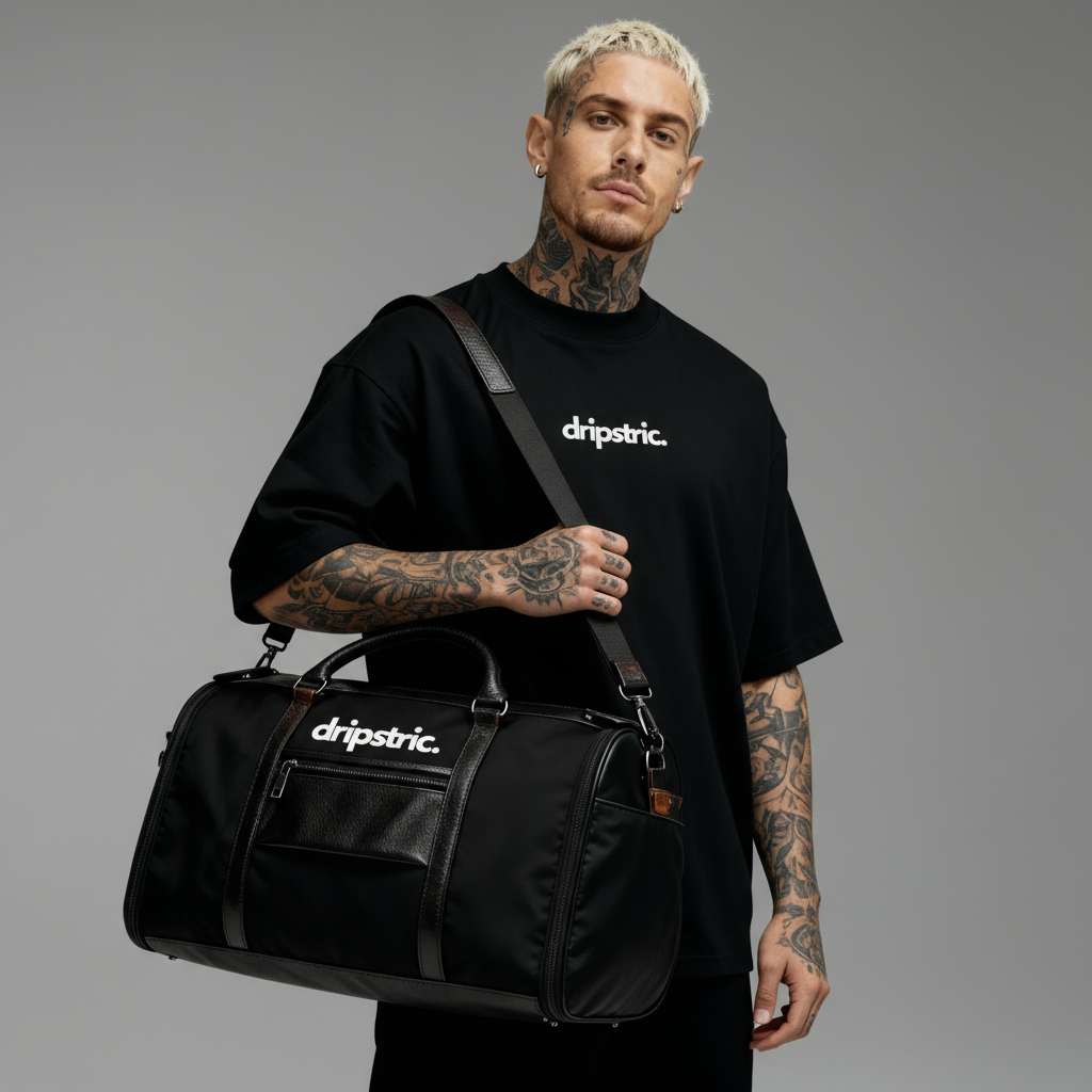 Logo - Leather Duffle Bag