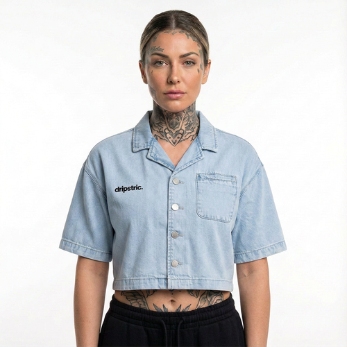 Boxy Cropped Shirt - D001