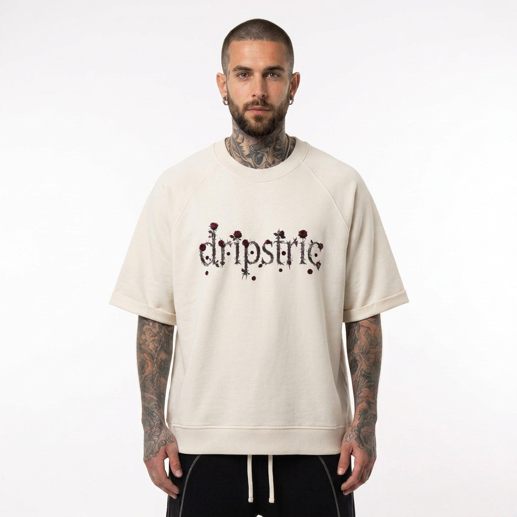 (LIMITED)Short Sweatshirt - Roses