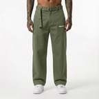 Belted Chino Pants - D001